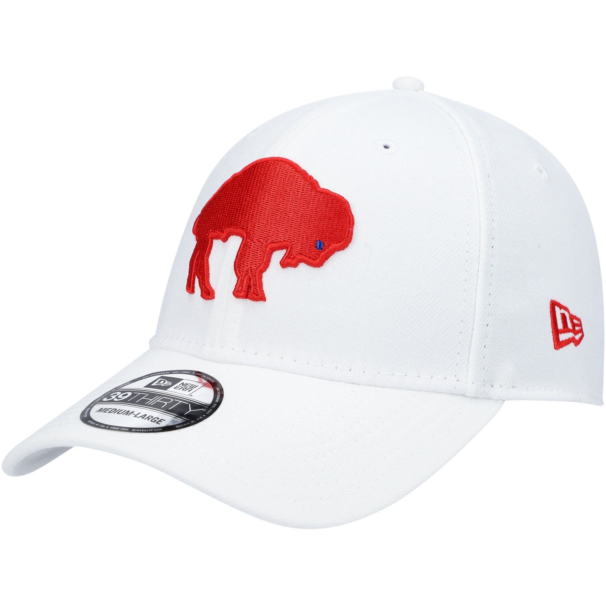 Buy Buffalo Bills New Era Throwback Logo Iced II 39THIRTY Flex Hat - White  F3996291 Online